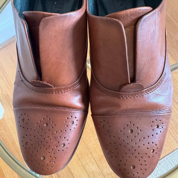 Women's Pyrgos PIKOLINOS Wingtip Slipon Oxfords, rich cognac leather, size EU39 - Picture 2 of 14